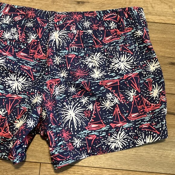 Lilly Pulitzer The Callahan Shorts SZ 8 Sparks Fly Glow in the Dark Patriotic - Picture 12 of 13